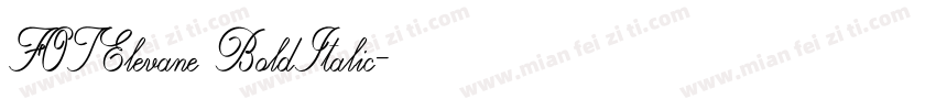 FOTElevane BoldItalic字体转换